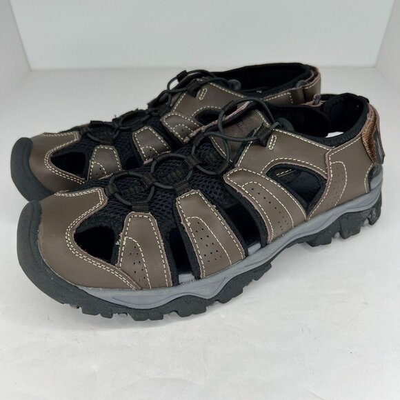 Eddie Bauer Mens Stewart 82131 Brown Black Lace Up Round...